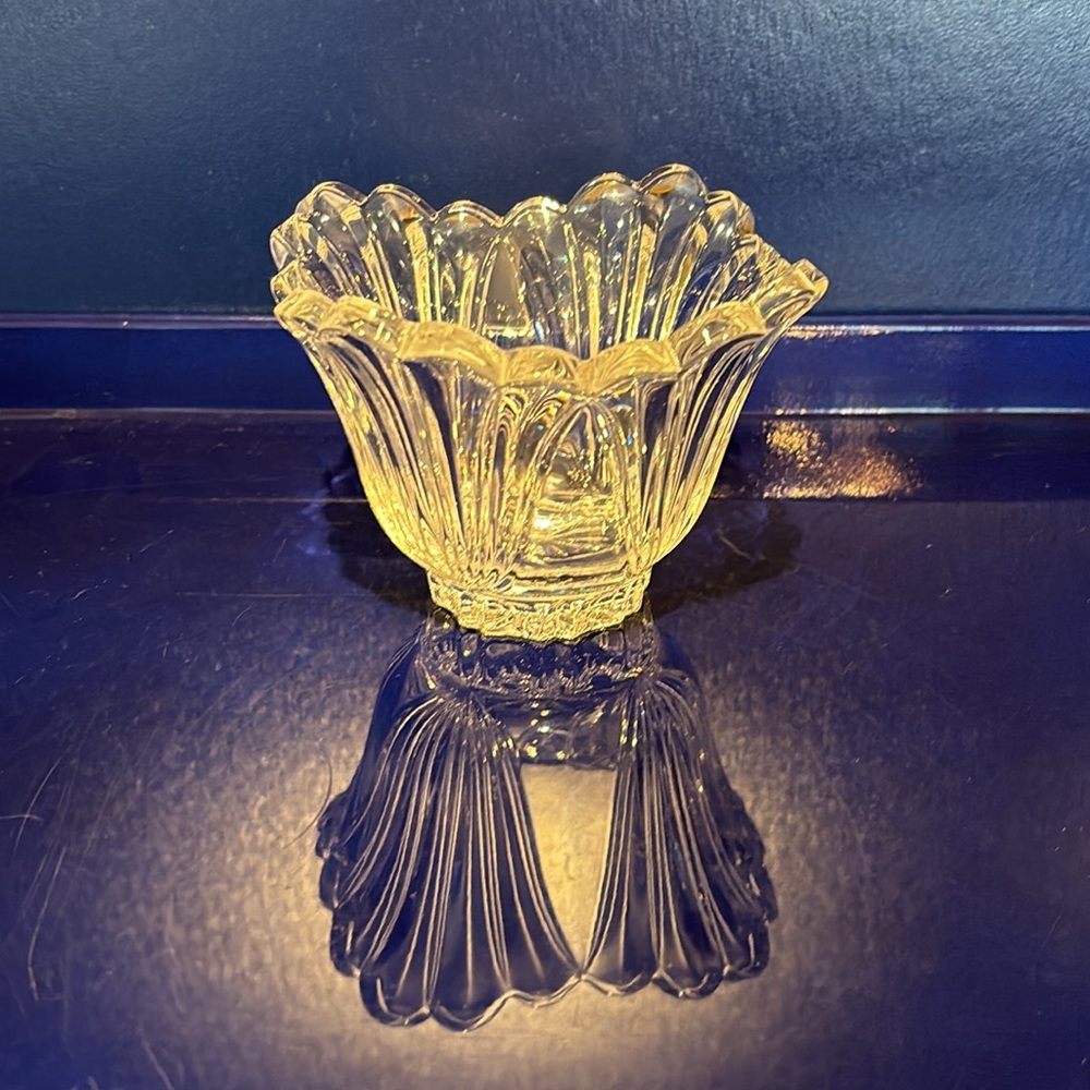 Small Square Round 3”x4” Glass Decorative Bowl For: Candy Dip Nuts, Bare-ware